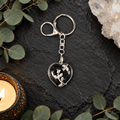 Black Obsidian Heart Gemstone Keyring