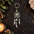 Fluorite Dreamcatcher Gemstone Keyring
