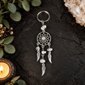 Clear Quartz Dreamcatcher Gemstone Keyring