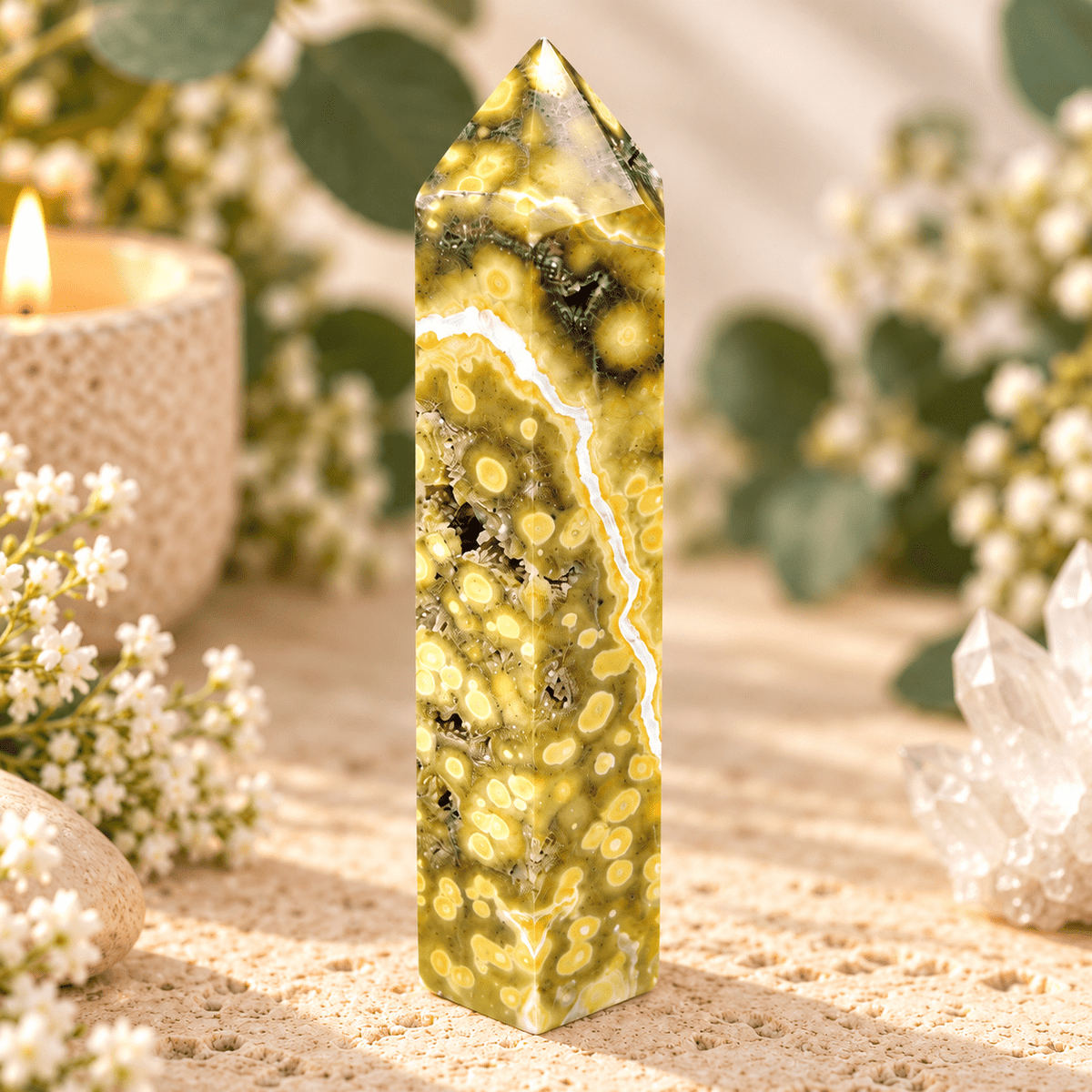 69g Orbicular Ocean Jasper Tower