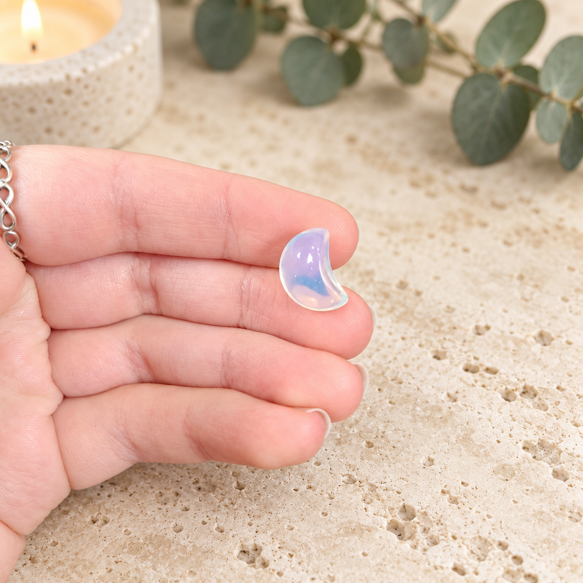 Opalite 1.5cm Gemstone Moon