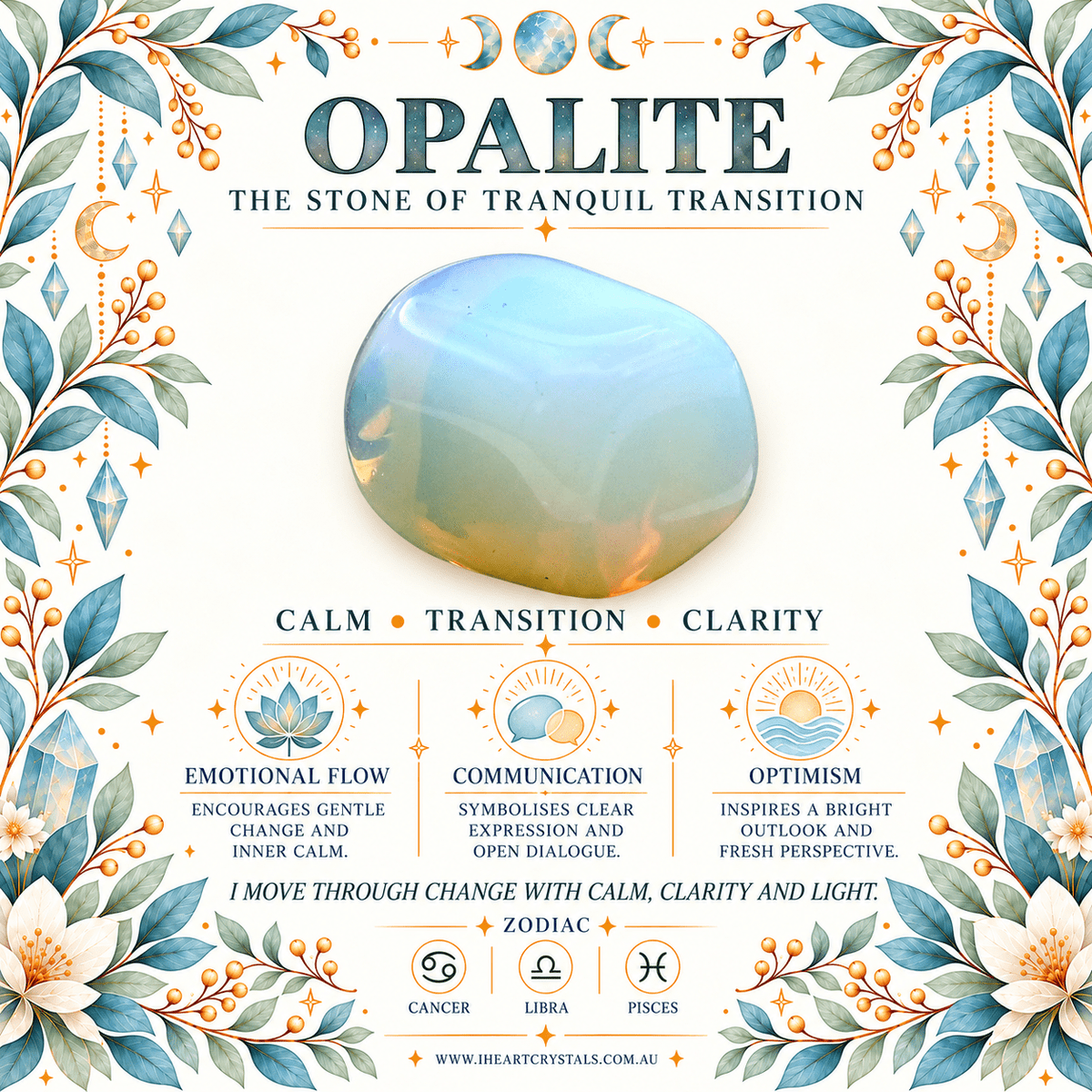 Opalite Sun Gemstone Keyring