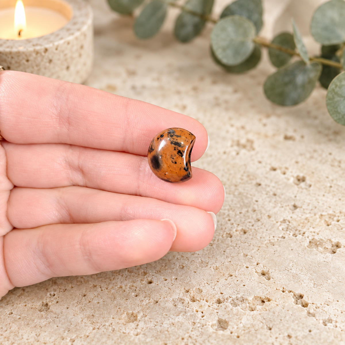Mahogany Obsidian 1.5cm Gemstone Moon