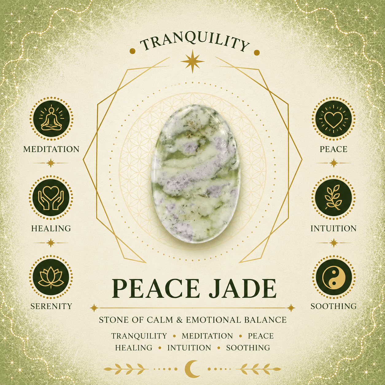 10mm Peace Jade Gemstone Bracelet