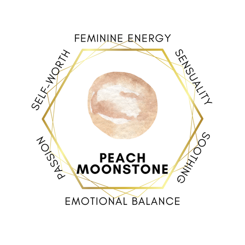 10mm Peach Moonstone Gemstone Bracelet