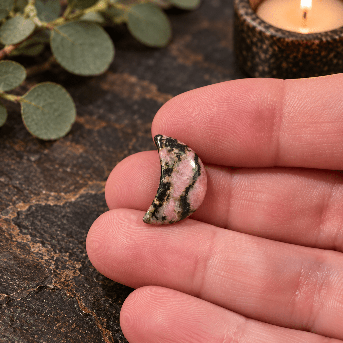 Rhodonite 2cm Gemstone Moon
