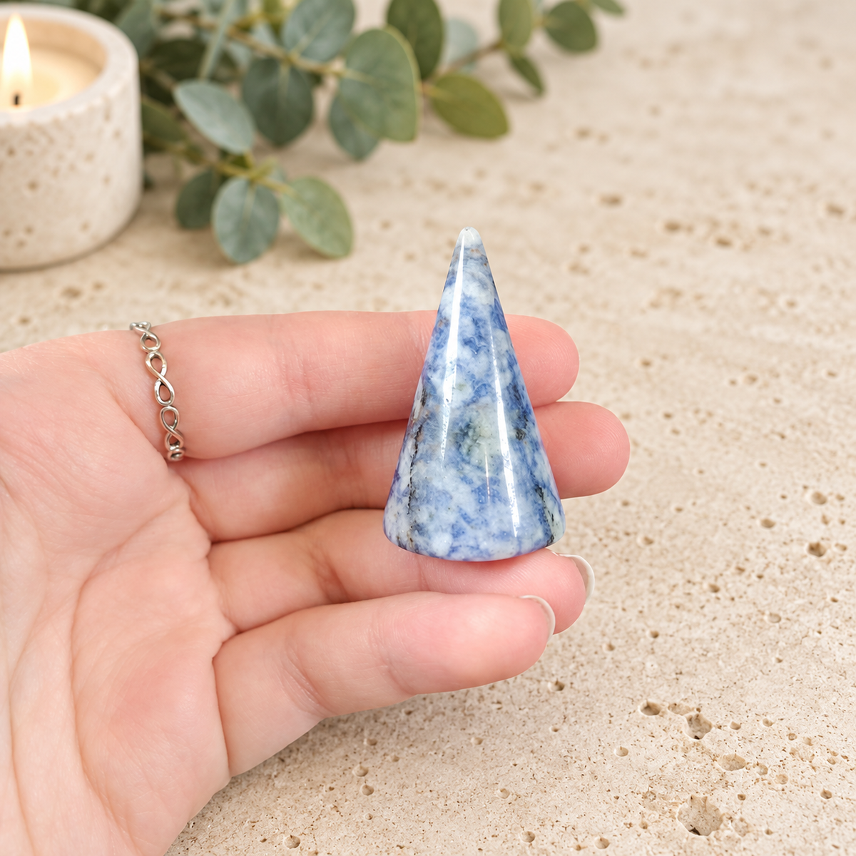 Blue Spot Jasper Ring Holder