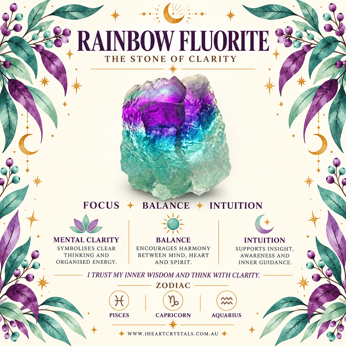 Rainbow Fluorite 250ml Chip Double Wall Glass