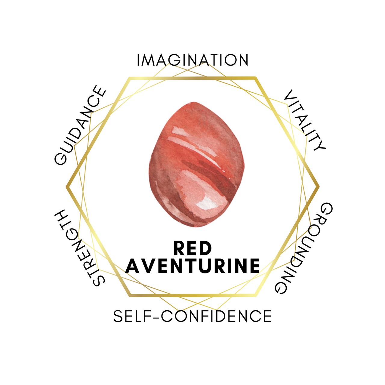6mm Red Aventurine Gemstone Bracelet