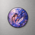 Fairy & Dragon 4cm Glass Magnet
