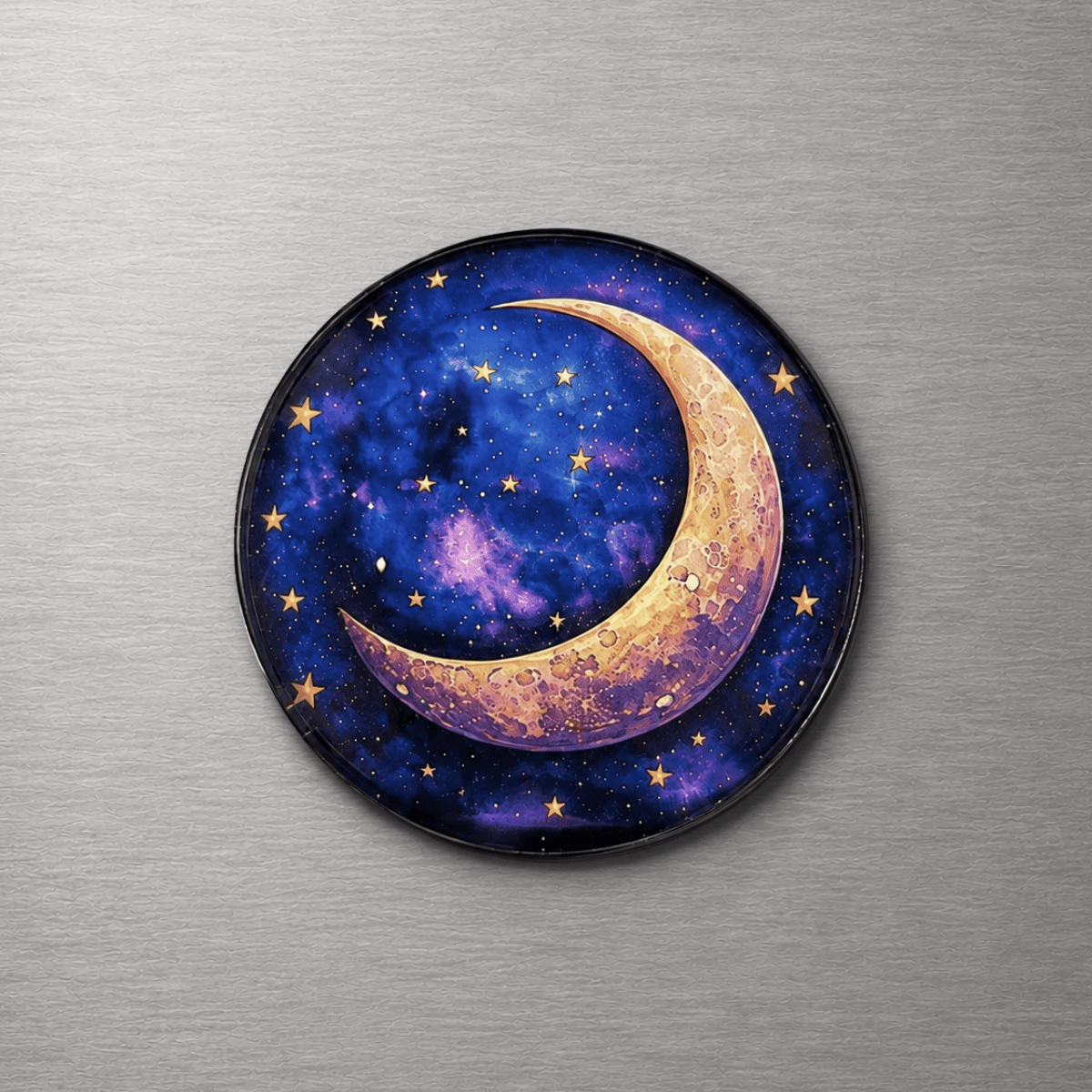 Moon & Stars 4cm Glass Magnet