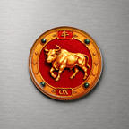Year of the Ox Chinese Zodiac 4cm Glass Magnet
