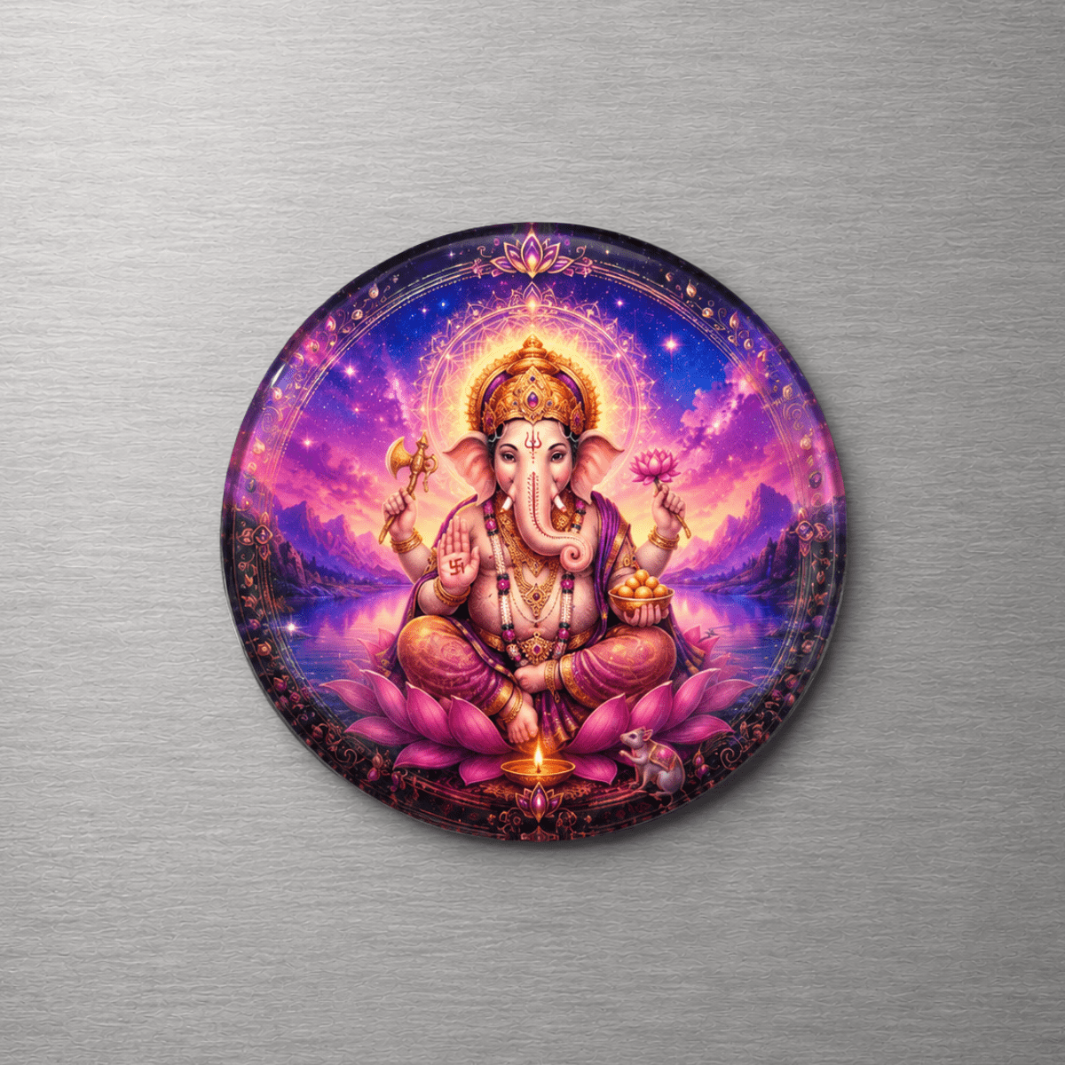Ganesh 4cm Glass Magnet