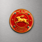 Year of the Rabbit Chinese Zodiac 4cm Glass Magnet