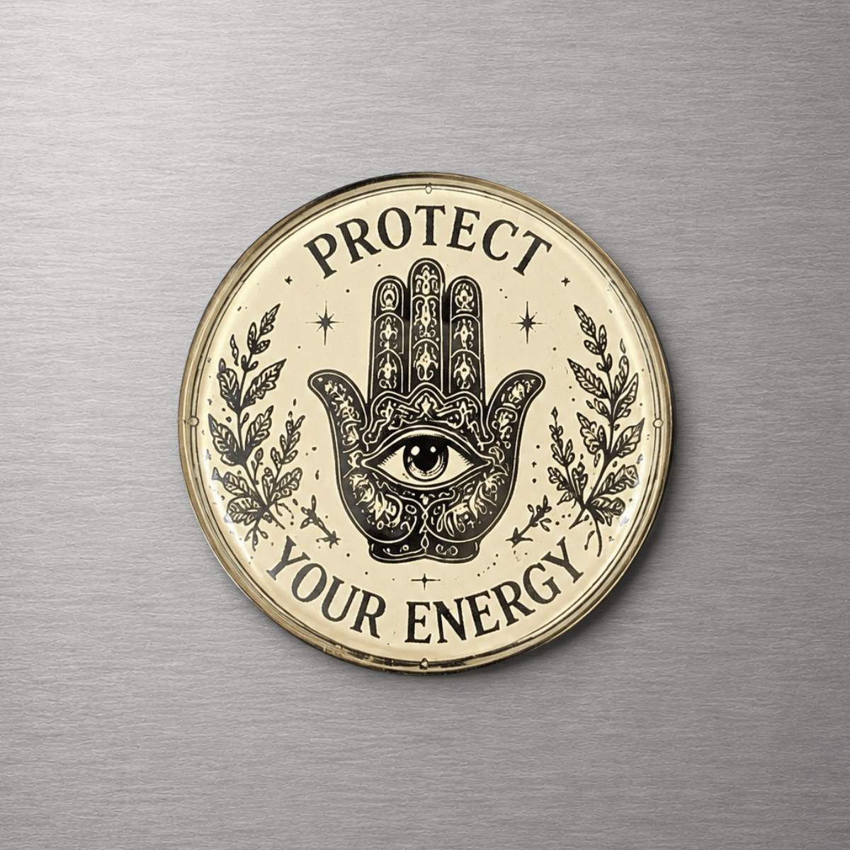 Protect Your Energy Hamsa 4cm Glass Magnet