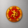 Year of the Monkey Chinese Zodiac 4cm Glass Magnet