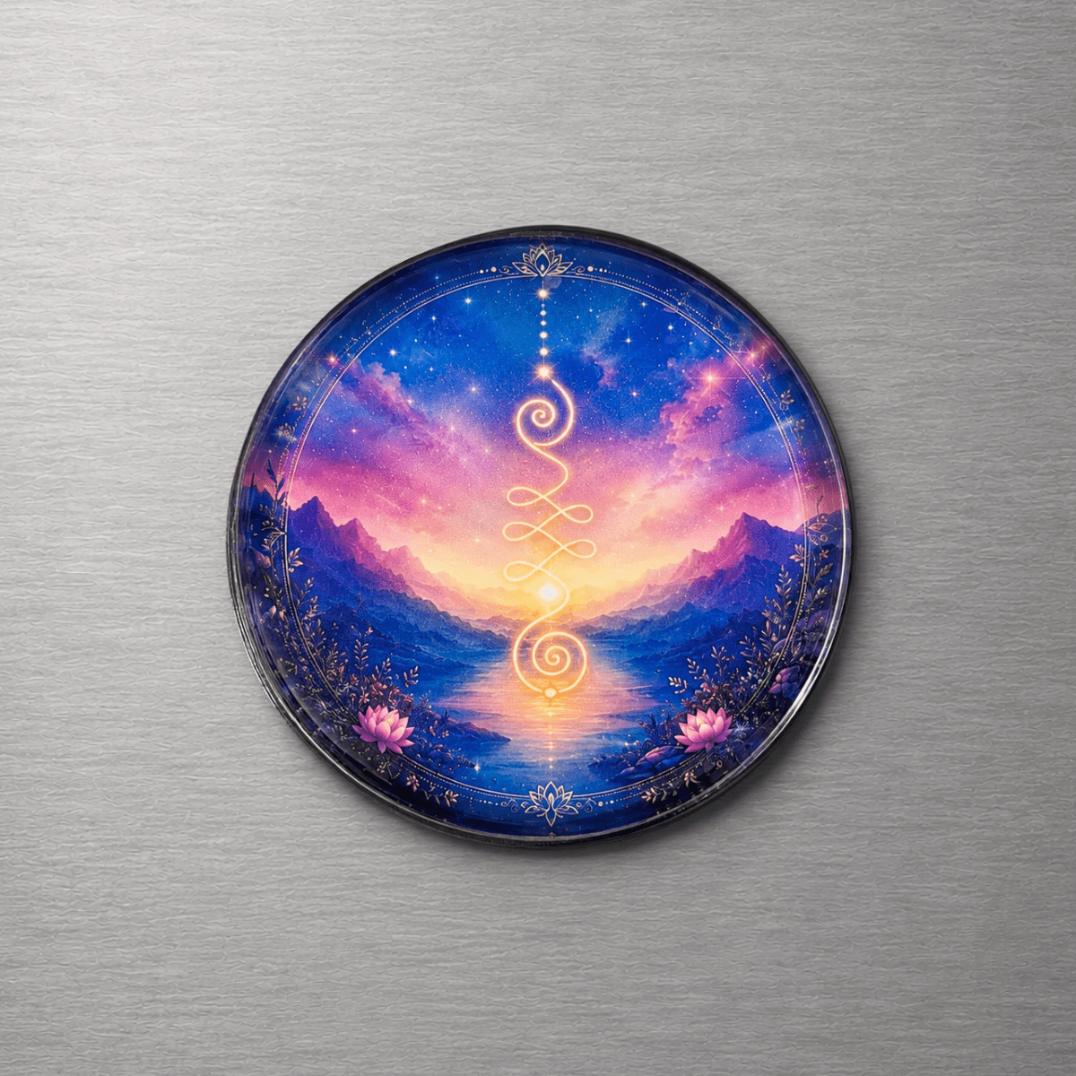 Unalome 4cm Glass Magnet