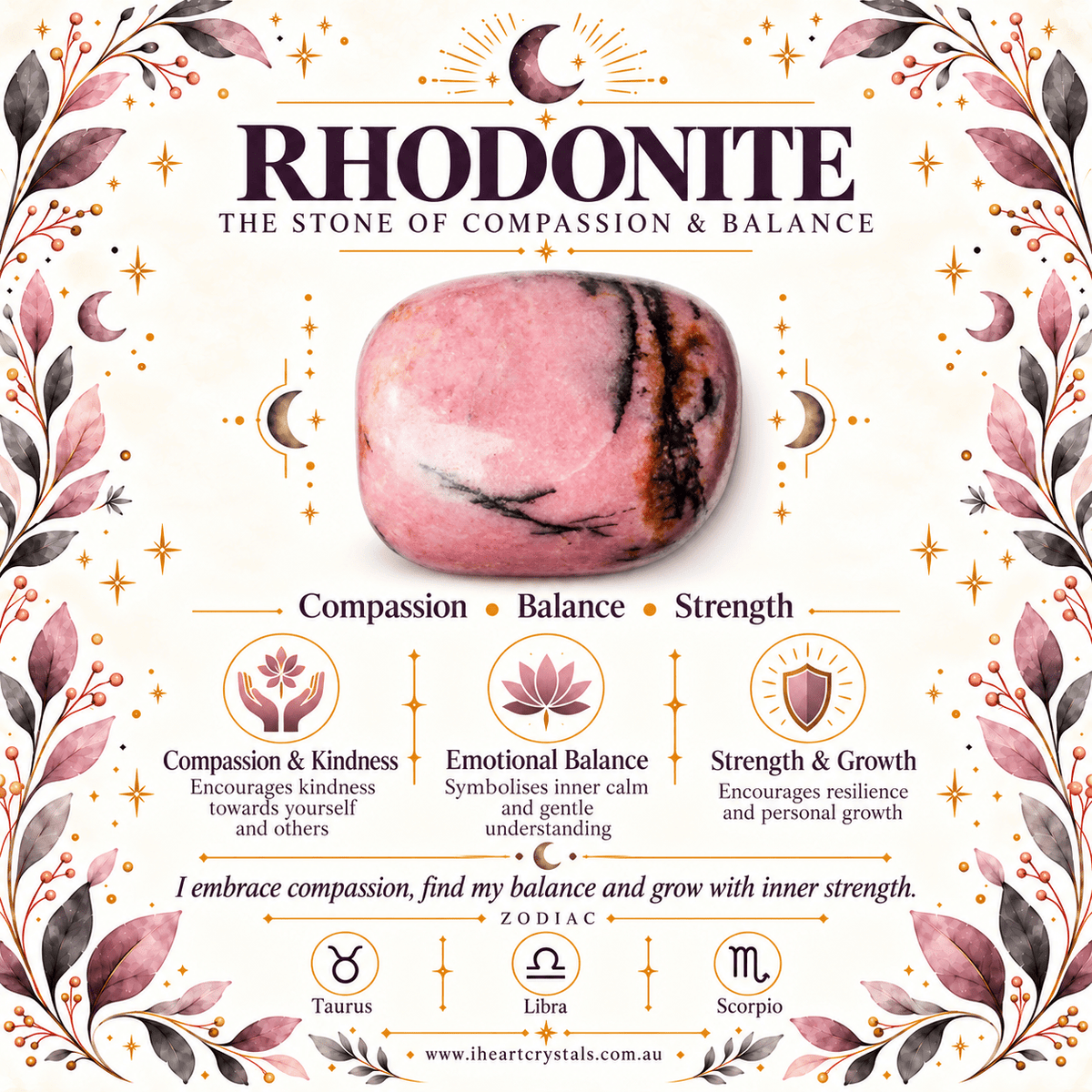 Rhodonite 250ml Chip Double Wall Glass