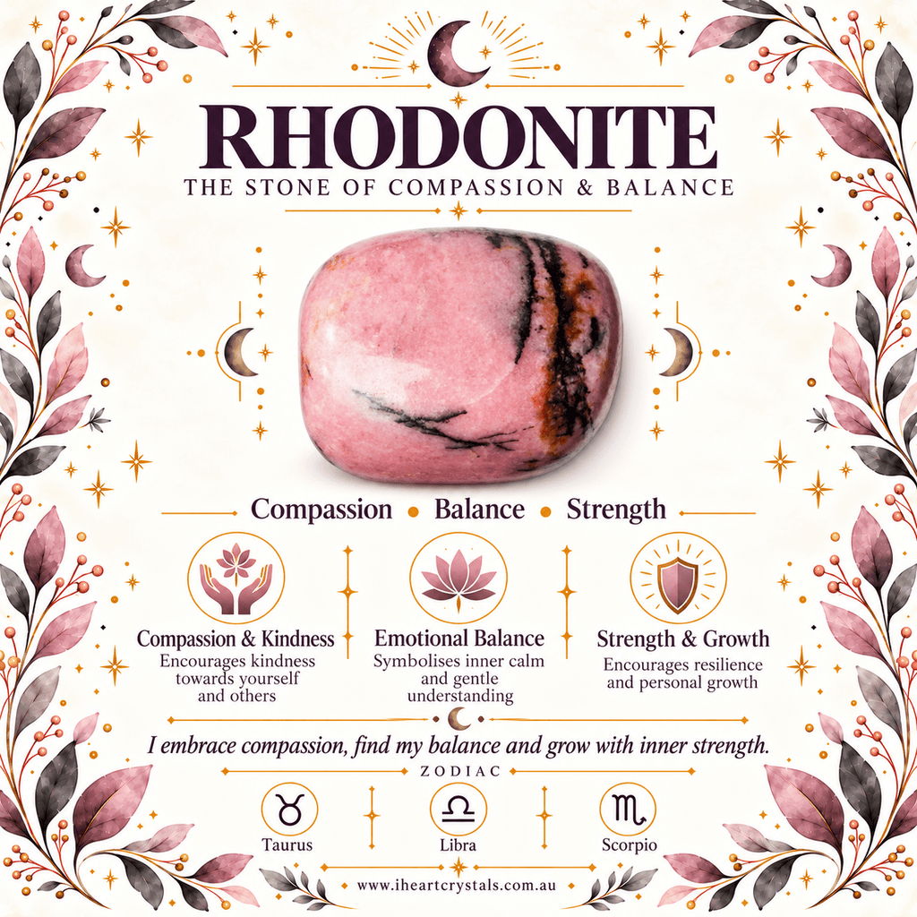 Rhodonite 2cm Gemstone Moon