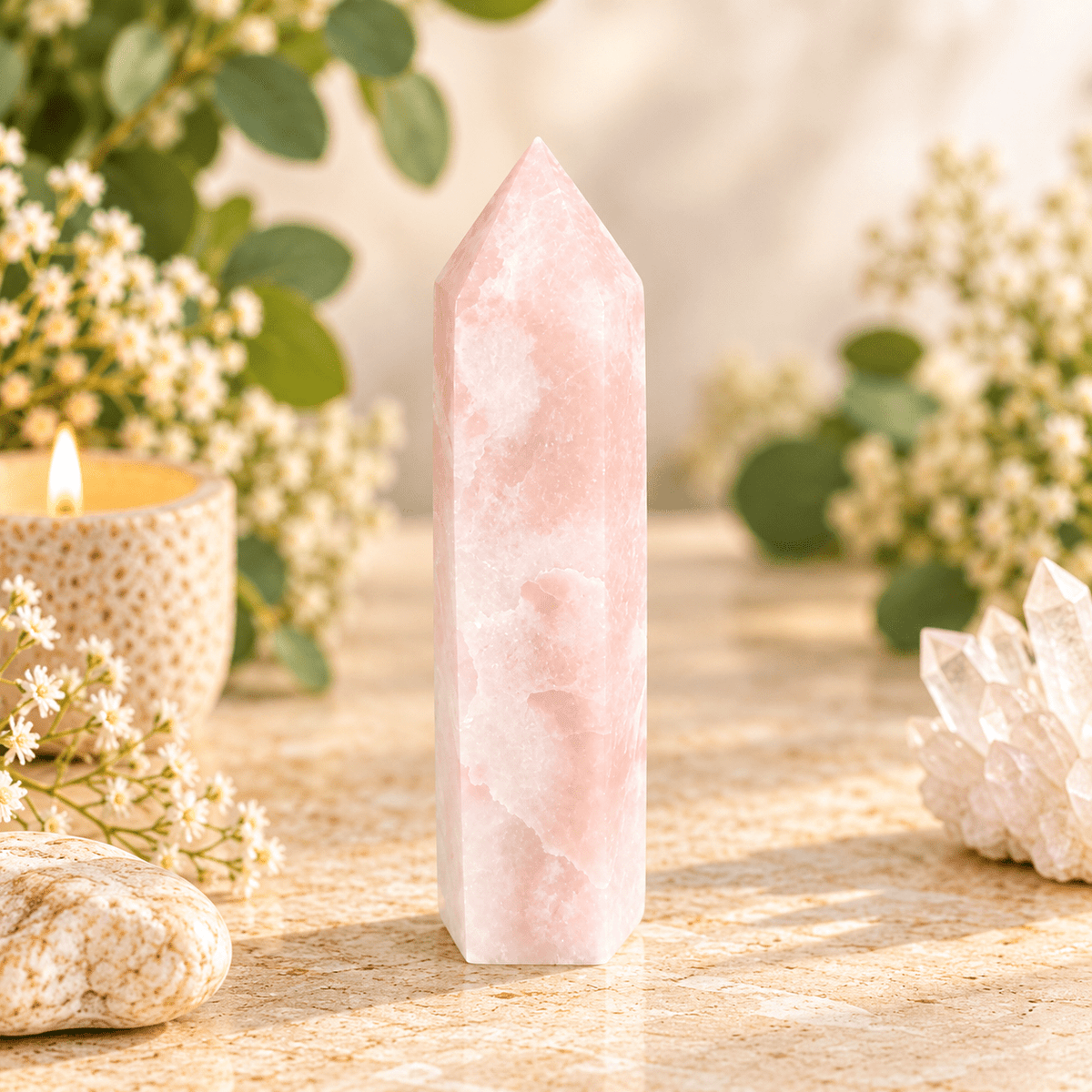 124g Pink Opal Tower