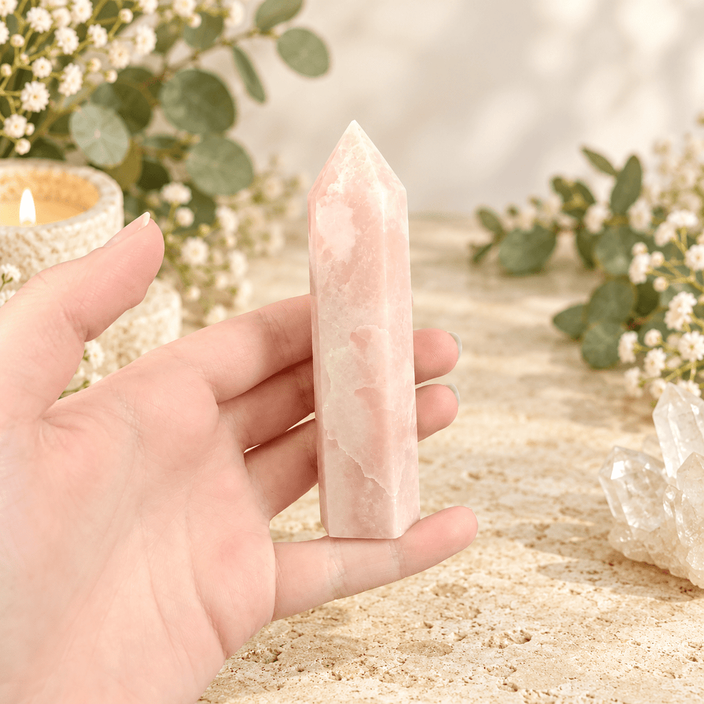 124g Pink Opal Tower
