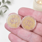 Clear Quartz Yes/No Decision Coin