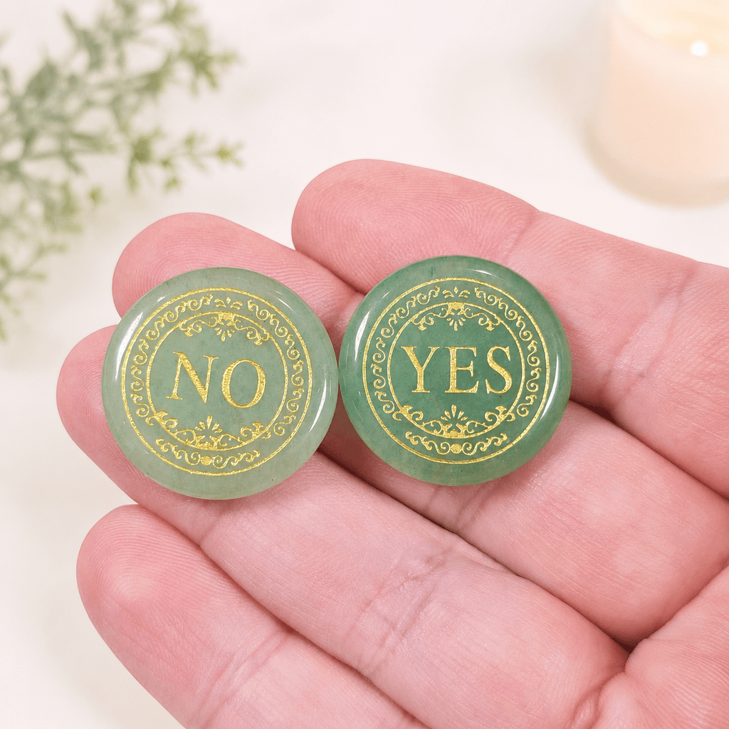 Aventurine Yes/No Decision Coin