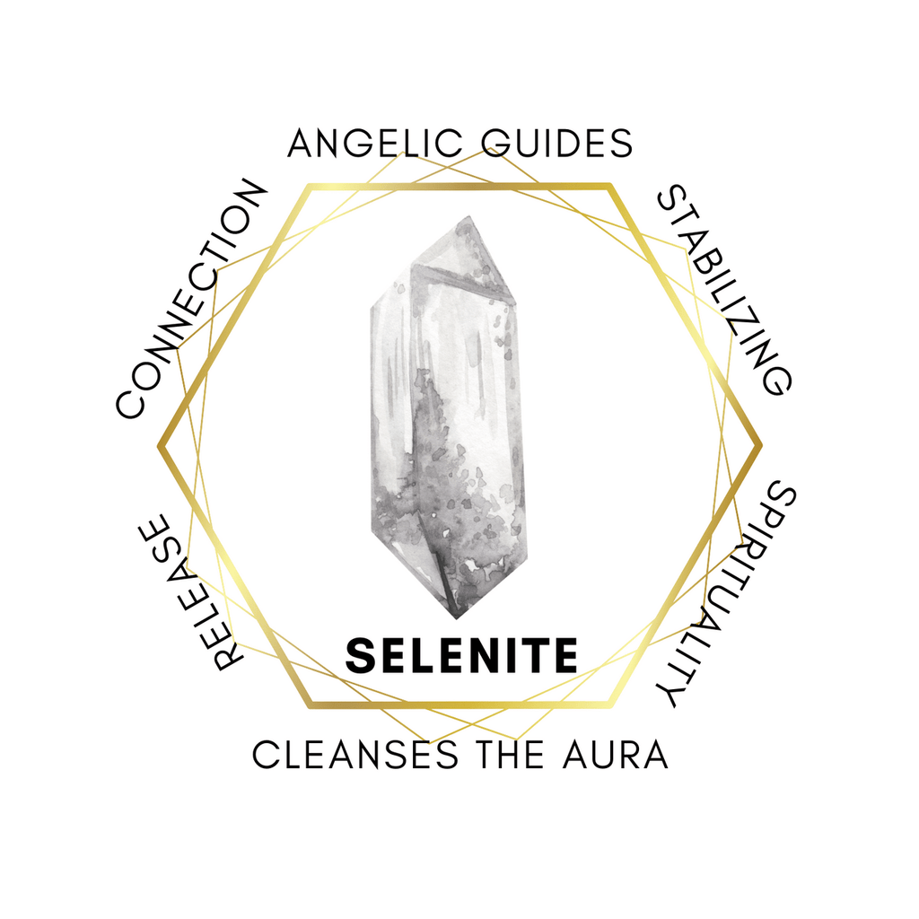 Aura Coated Selenite Buddha - Light/Dark Purple