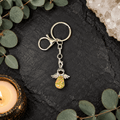 Unakite Angel Gemstone Keyring