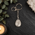 Clear Quartz Dragonfly Gemstone Keyring