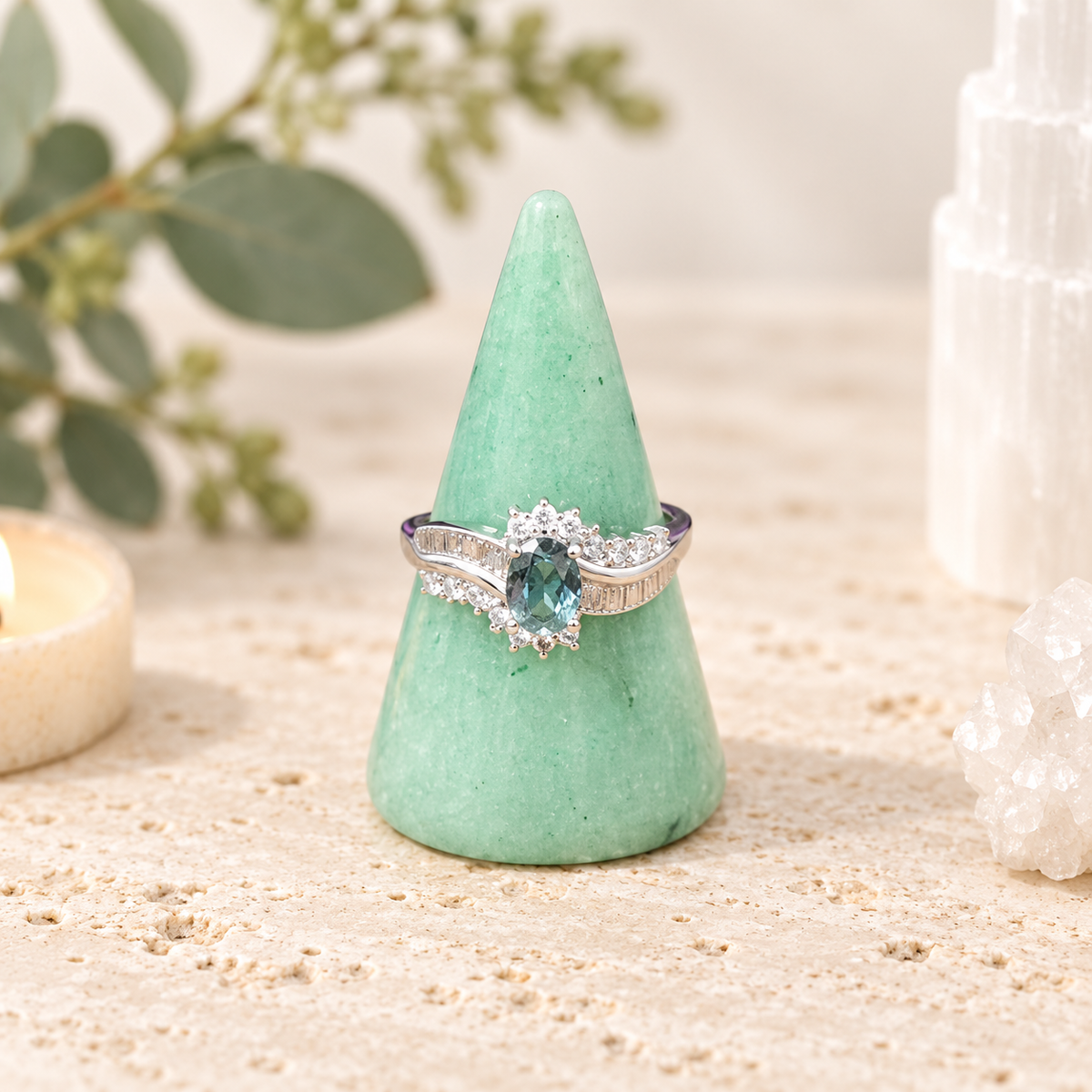 Aventurine Ring Holder