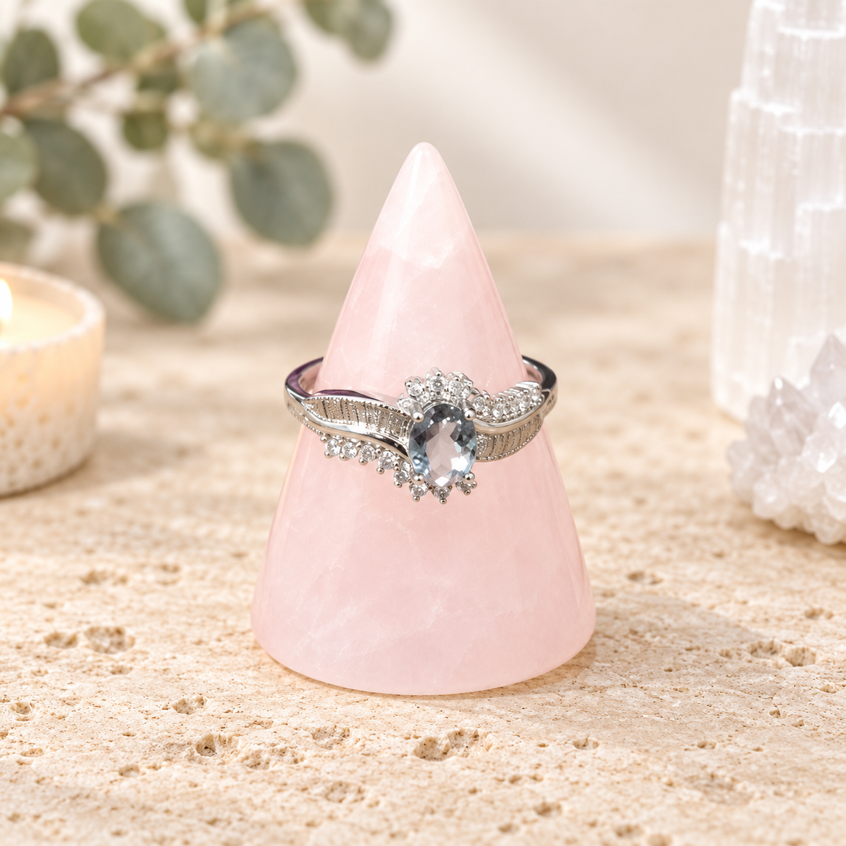 Rose Quartz Ring Holder