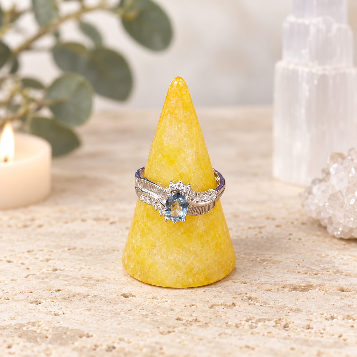 Yellow Aventurine Ring Holder