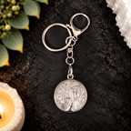 Clear Quartz Owl Gemstone Keyring