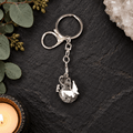 Larvikite Butterfly Teardrop Gemstone Keyring