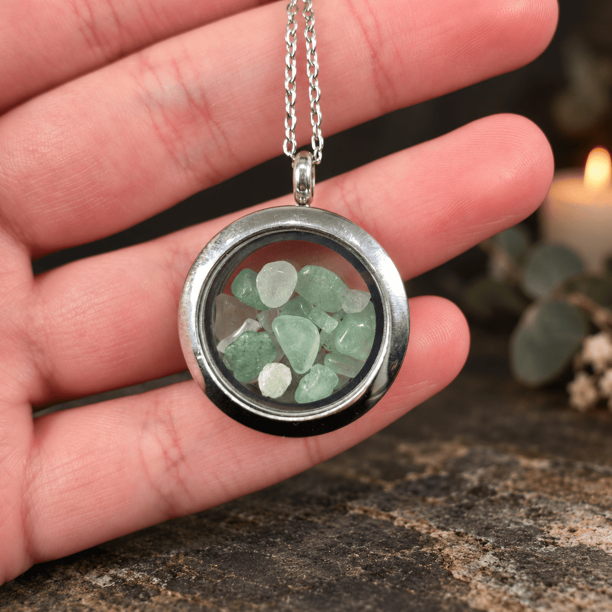 50cm Aventurine Chip Necklace