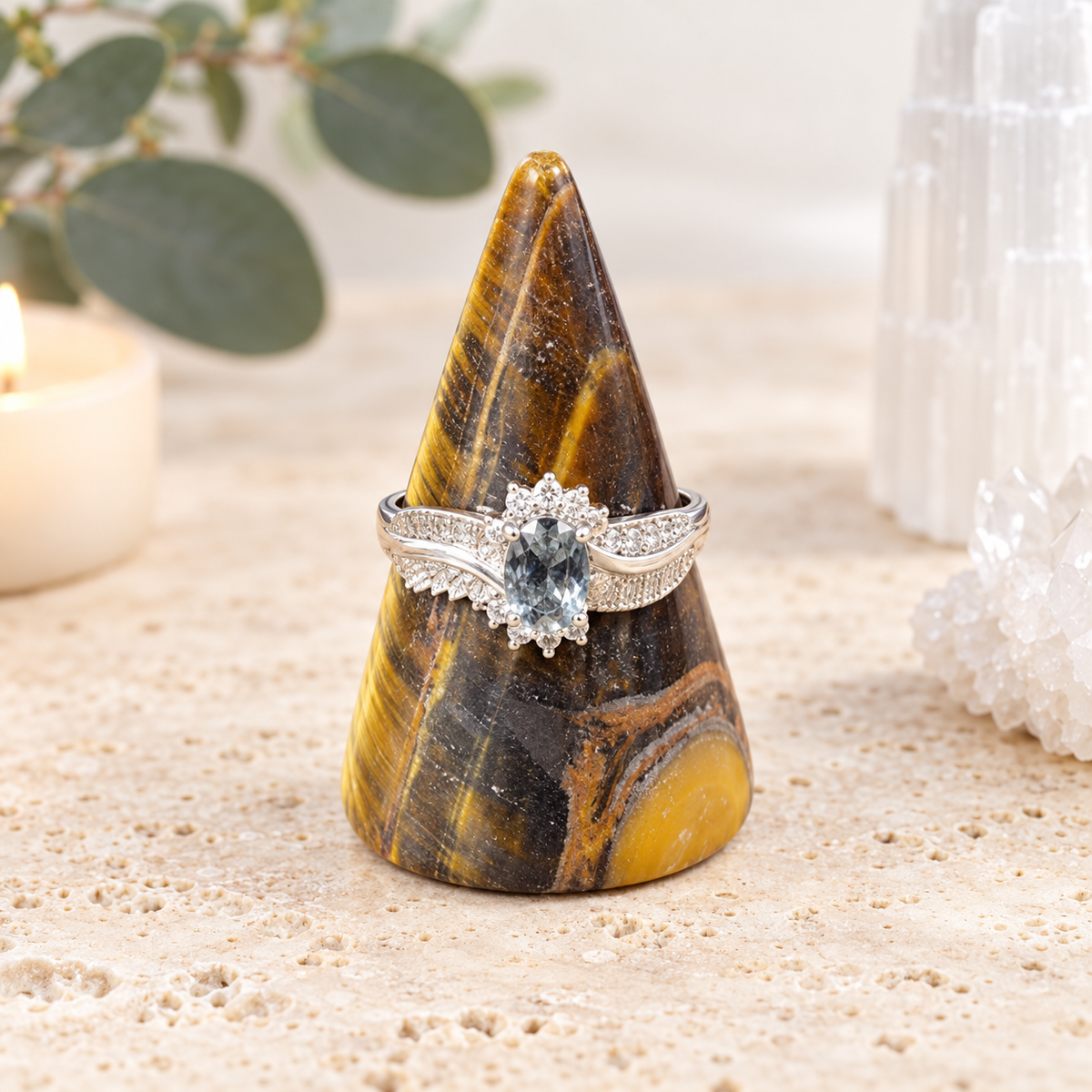 Tiger Eye Ring Holder