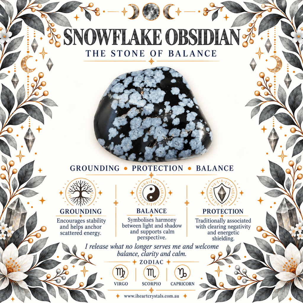 Snowflake Obsidian Sun Gemstone Keyring