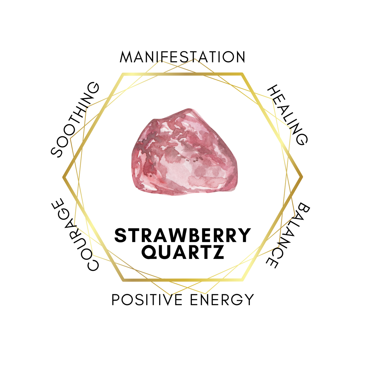 6mm Strawberry Quartz Gemstone Bracelet