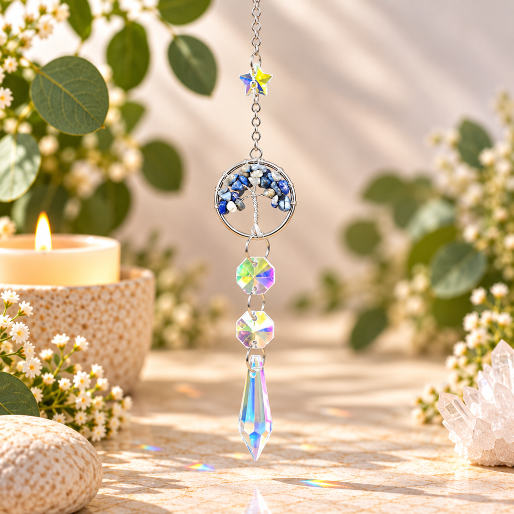 Lapis Lazuli Tree of Life Suncatcher