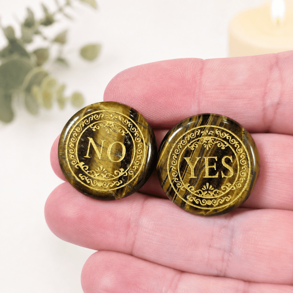 Tiger Eye Yes/No Decision Coin