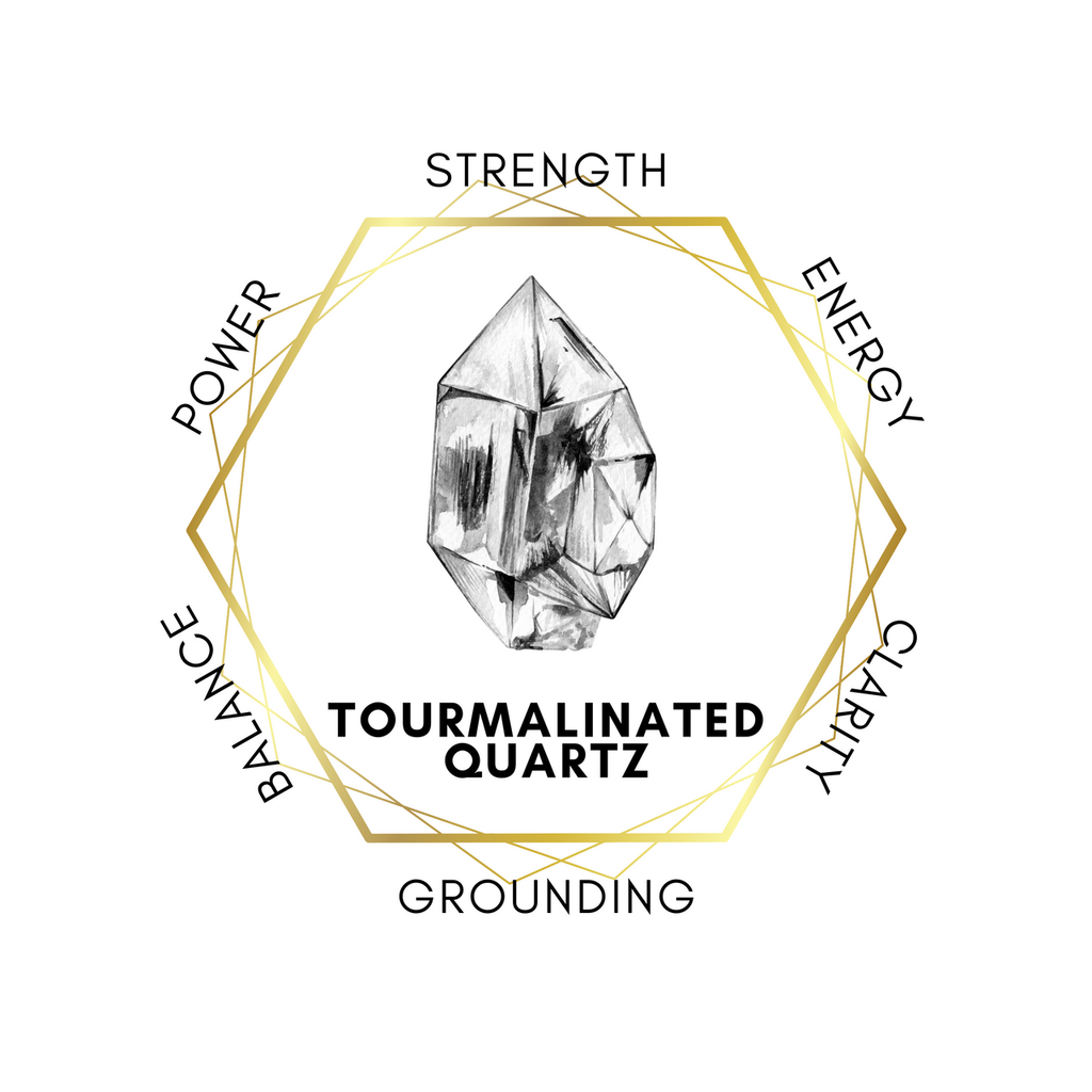 Gemstone Chips 100g - Tourmalinated Quartz