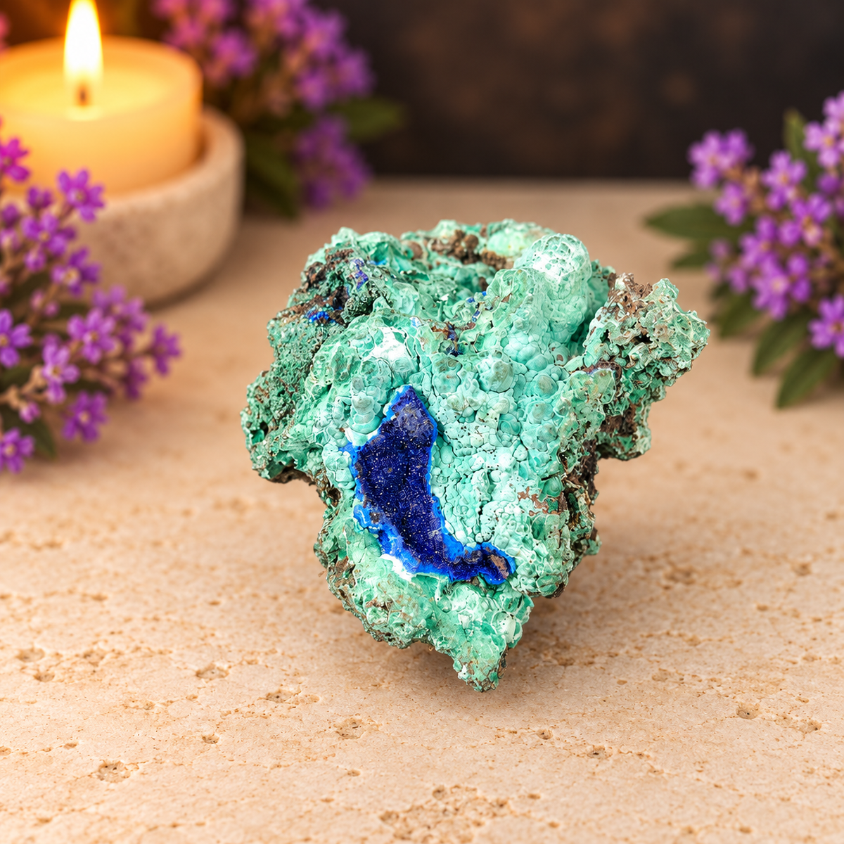 Azurite and Malachite Specimen