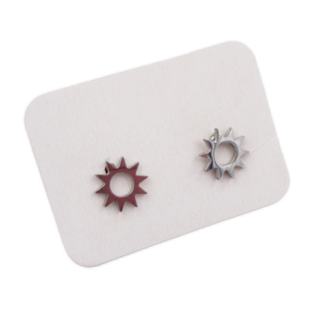 Stainless Steel Stud Earrings - Sun