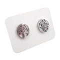 Stainless Steel Stud Earrings - Tree of Life