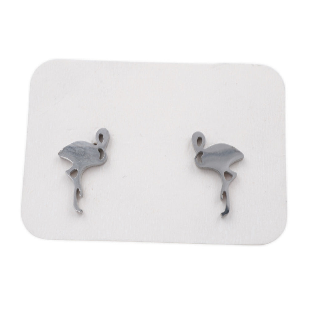 Stainless Steel Stud Earrings - Flamingo