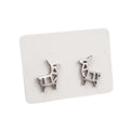 Stainless Steel Stud Earrings - Llamas