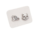 Stainless Steel Stud Earrings - Cat & Mouse