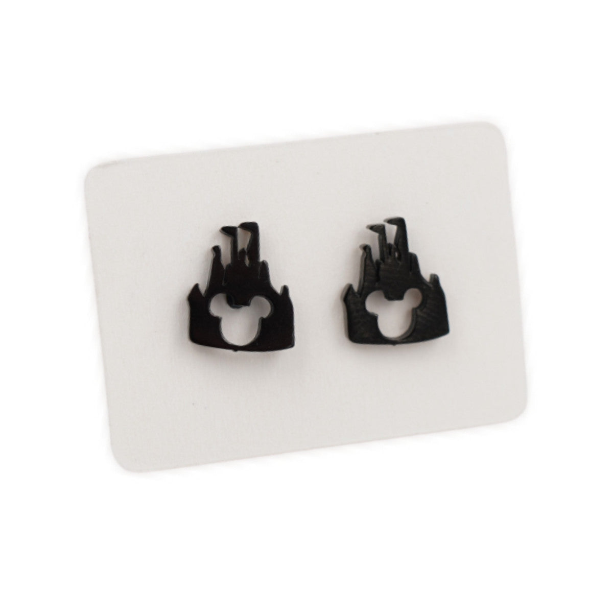 Coated Stainless Steel Stud Earrings - Disney Castles
