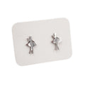 Stainless Steel Stud Earrings - Ballerina
